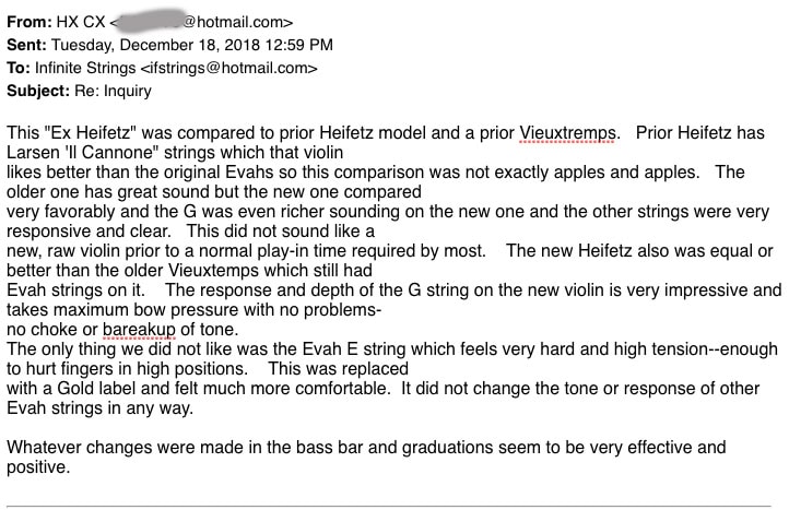 Email from Hugh Caldwell