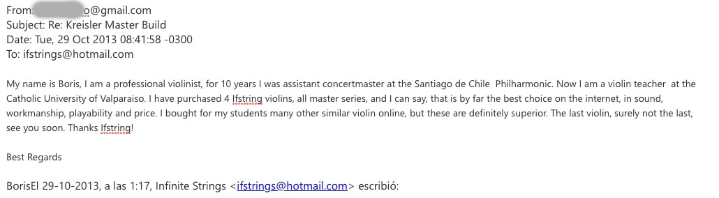 Email from Boris del Río