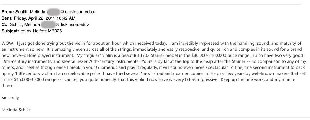 Email from Melinda Schlitt